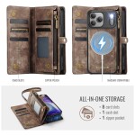 CaseMe Kunstlederen 2-in-1 Portemonnee Bookcase iPhone 17 Pro Max Bruin - 2