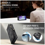 CaseMe Kunstlederen 2-in-1 Portemonnee Bookcase iPhone 17 Pro Zwart - 2