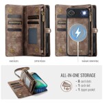 CaseMe Kunstlederen 2-in-1 Portemonnee Bookcase iPhone Air Bruin - 2