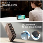 CaseMe Kunstlederen 2-in-1 Portemonnee Bookcase iPhone Air Bruin - 4