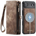 CaseMe Kunstlederen 2-in-1 Portemonnee Bookcase iPhone Air Bruin - 1