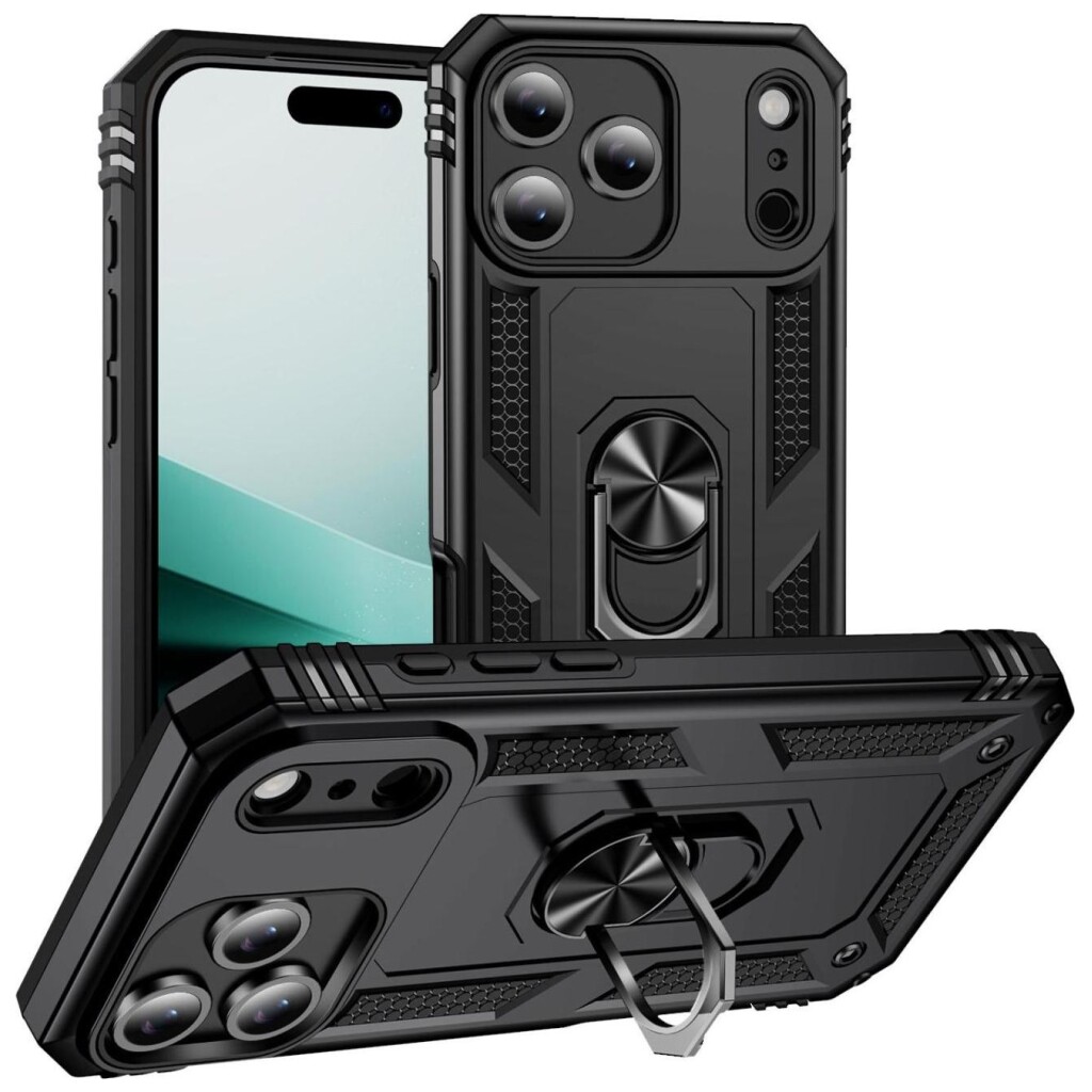 Guardify Armor Ring Hardcase Shockproof met Ringhouder iPhone Air Zwart