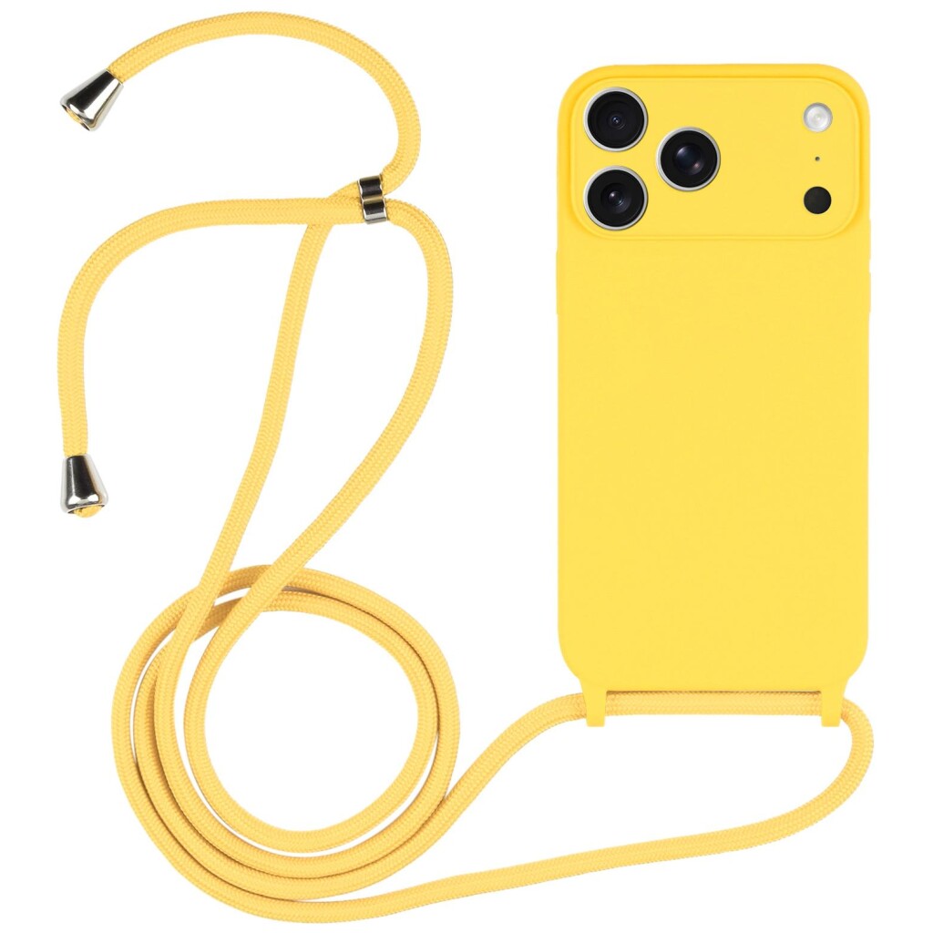 Guardify Color Backcover Hoesje met Koord iPhone 17 Pro Geel