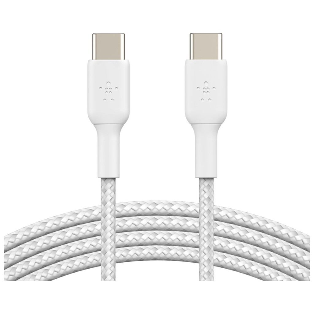Belkin Gevlochten USB-C naar USB-C kabel 1M Wit