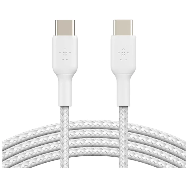 Belkin Gevlochten USB-C naar USB-C kabel 1M Wit