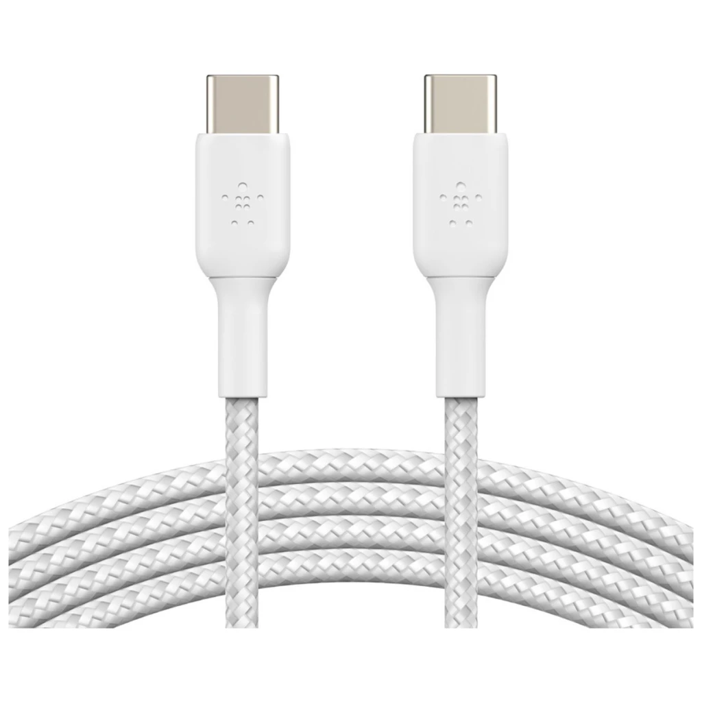 Belkin Gevlochten USB-C naar USB-C kabel 2M Wit