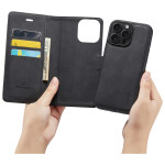 CaseMe 2-in-1 Magnetic Bookcase Uitneembaar Hoesje iPhone 16 Pro Max Zwart - 7