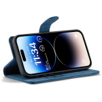 CaseMe 2-in-1 Magnetic Bookcase Uitneembaar Hoesje iPhone 15 Plus Donkerblauw - 5