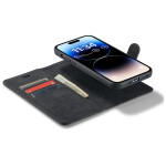 CaseMe 2-in-1 Magnetic Bookcase Uitneembaar Hoesje iPhone 15 Plus Zwart