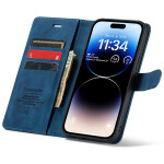 CaseMe 2-in-1 Magnetic Bookcase Uitneembaar Hoesje iPhone 15 Pro Max Donkerblauw - 3
