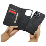 CaseMe 2-in-1 Magnetic Bookcase Uitneembaar Hoesje iPhone 15 Pro Max Zwart - 4