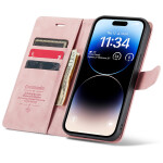 CaseMe 2-in-1 Magnetic Bookcase Uitneembaar Hoesje iPhone 15 Pro Roze - 1