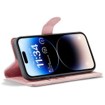 CaseMe 2-in-1 Magnetic Bookcase Uitneembaar Hoesje iPhone 15 Roze - 5
