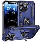 Guardify Armor Ring Hardcase Shockproof met Ringhouder iPhone 15 Pro Blauw