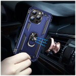 Guardify Armor Ring Hardcase Shockproof met Ringhouder iPhone 15 Pro Blauw - 3