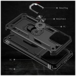 Guardify Armor Ring Hardcase Shockproof met Ringhouder iPhone 15 Pro Zwart - 4