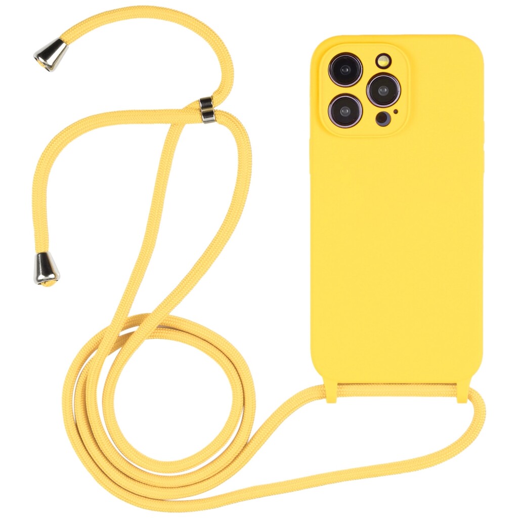 Guardify Color Backcover Hoesje met Koord iPhone 16 Pro Max Geel