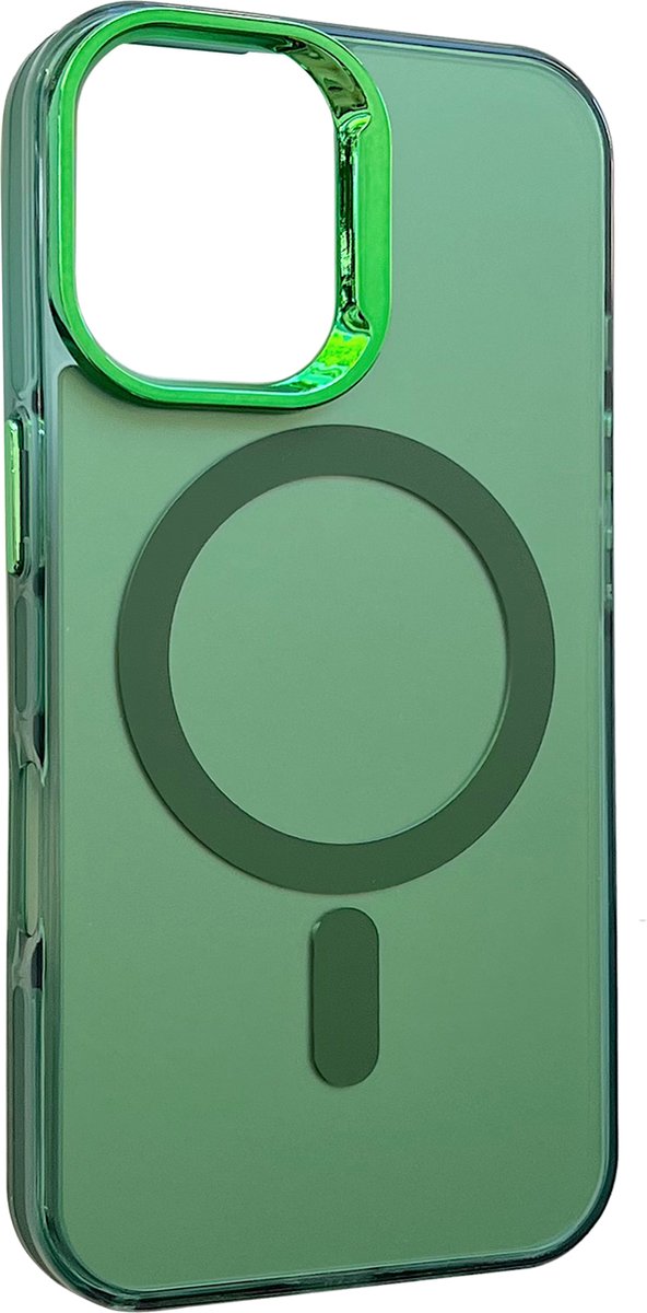 Guardify Frosted Magsafe Backcover Case iPhone 15 Groen 4 Guardify Frosted Magsafe Backcover Case iPhone 15 Groen