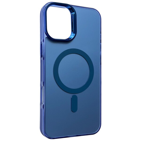 Guardify Frosted Magsafe Backcover Case iPhone 15 Plus Donkerblauw