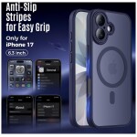 Guardify Frosted Magsafe Backcover Case met Camera Bescherming iPhone 17 Donkerblauw - 5