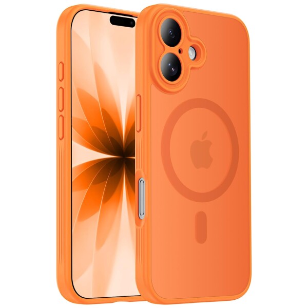 Guardify Frosted Magsafe Backcover Case met Camera Bescherming iPhone 17 Oranje