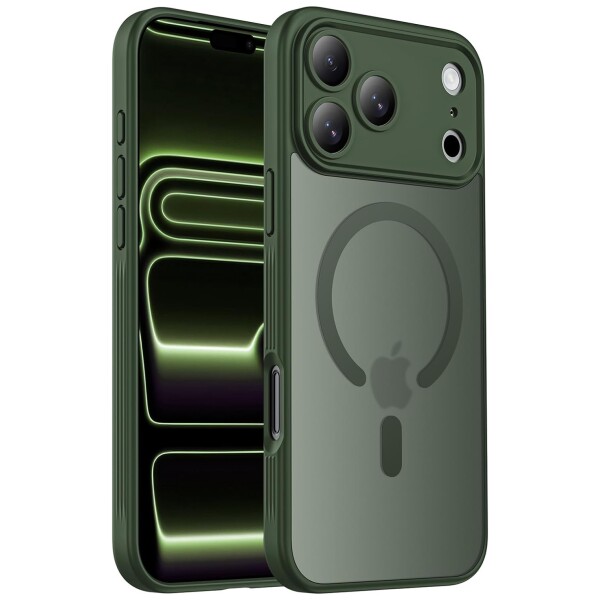 Guardify Frosted Magsafe Backcover Case met Camera Bescherming iPhone 17 Pro Groen