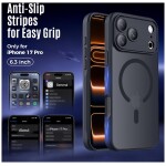 Guardify Frosted Magsafe Backcover Case met Camera Bescherming iPhone 17 Pro Zwart - 5