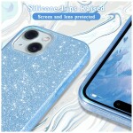 Guardify Glitter Hardcase iPhone 15 Blauw - 2