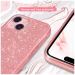 Guardify Glitter Hardcase iPhone 15  Plus Roze - 2