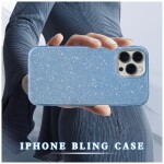 Guardify Glitter Hardcase iPhone 15 Pro Blauw - 5
