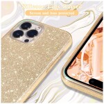 Guardify Glitter Hardcase iPhone 15 Pro Goud - 2