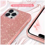 Guardify Glitter Hardcase iPhone 15 Pro Roze - 2