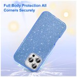 Guardify Glitter Hardcase iPhone 16 Pro Blauw - 3