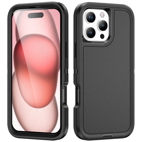 Guardify Rugged Armor Backcover iPhone 16 Pro Zwart