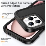 Guardify Rugged Armor Backcover iPhone 16 Pro Zwart - 6