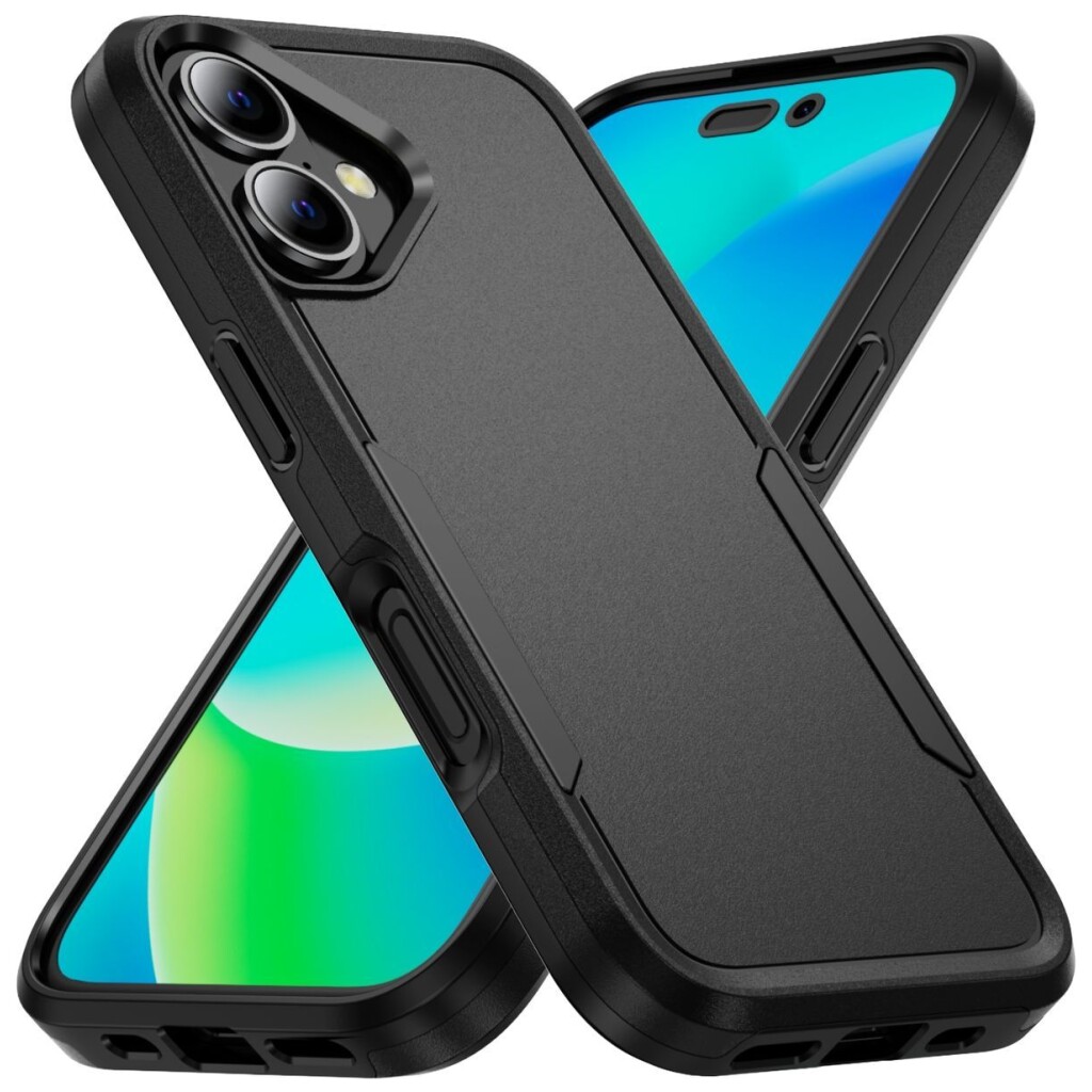 Guardify Rugged Armor Backcover iPhone 16 Zwart