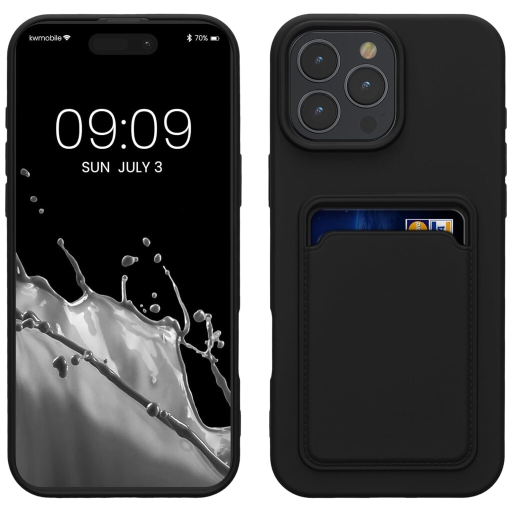 Guardify Softcase Backcover met Pasjeshouder iPhone 16 Pro Max Transparant