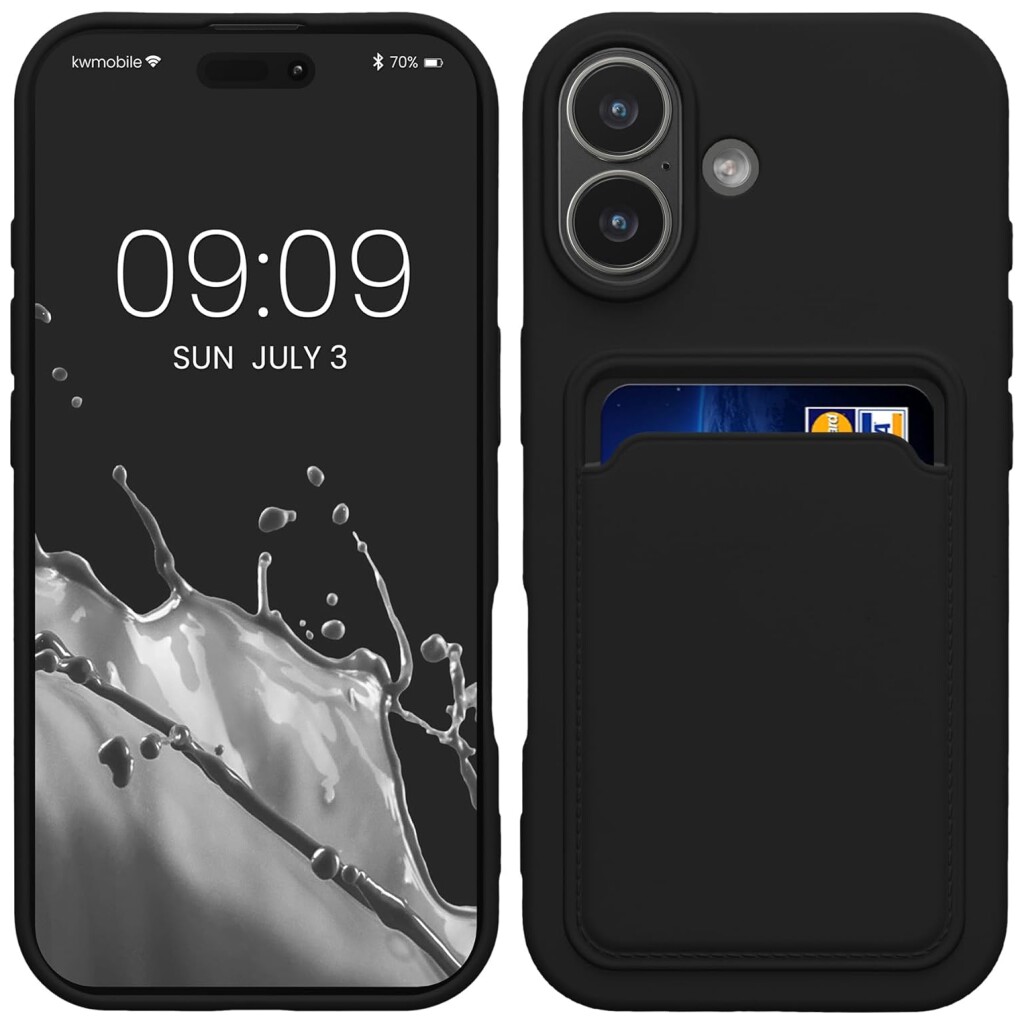 Guardify Softcase Backcover met Pasjeshouder iPhone 17 Zwart