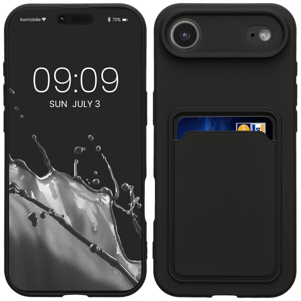 Guardify Softcase Backcover met Pasjeshouder iPhone Air Zwart