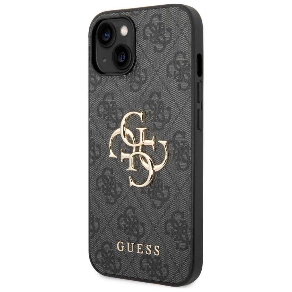 Guess 4G Monogram Backcover Case iPhone 15 Plus Zwart