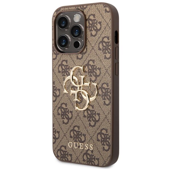 Guess 4G Monogram Backcover Case iPhone 15 Pro Max Bruin