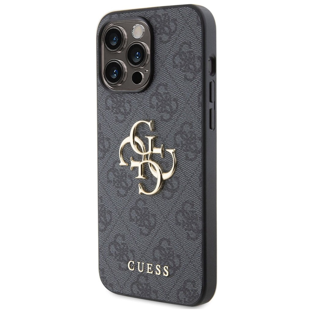 Guess 4G Monogram Backcover Case iPhone 15 Pro Max Zwart