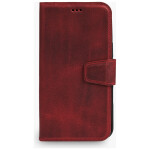 Omnium Echt Lederen Bookcase iPhone 17 Rood - 1