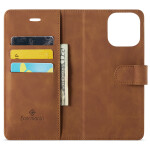 CaseMe 2-in-1 Magnetic Bookcase Magnetisch Uitneembaar Hoesje iPhone 16 Pro Bruin - 6