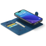 CaseMe 2-in-1 Magnetic Bookcase Magnetisch Uitneembaar Hoesje iPhone 16 Pro Donkerblauw