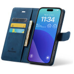 CaseMe 2-in-1 Magnetic Bookcase Magnetisch Uitneembaar Hoesje iPhone 16 Pro Donkerblauw - 4