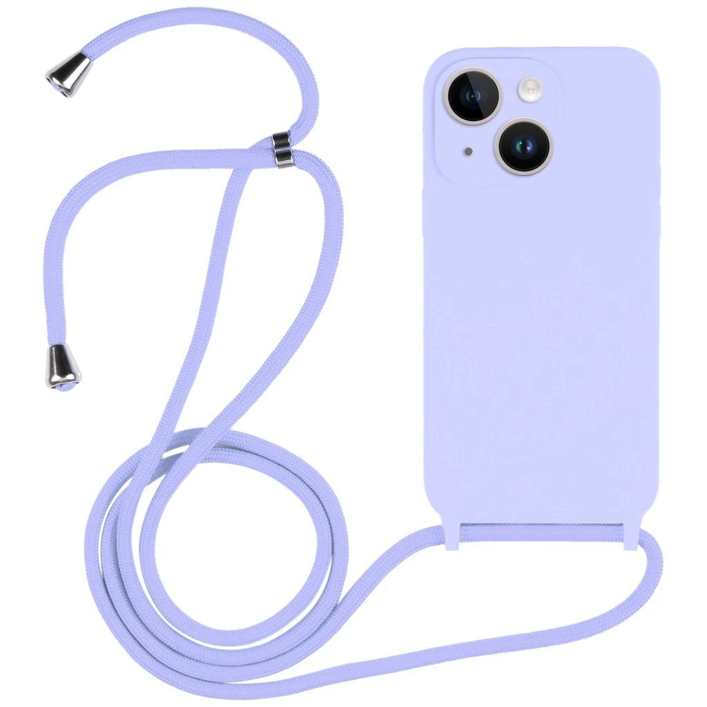 Guardify Color Backcover Hoesje met Koord iPhone 15 Plus Paars