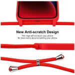 Guardify Color Backcover Hoesje met Koord iPhone 15 Plus Rood - 2