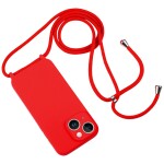 Guardify Color Backcover Hoesje met Koord iPhone 15 Plus Rood - 1