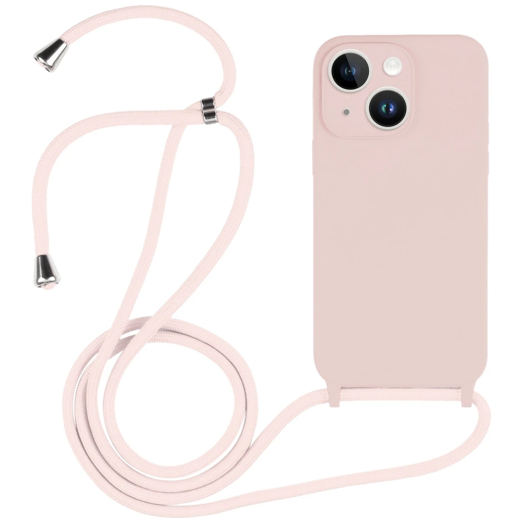 Guardify Color Backcover Hoesje met Koord iPhone 15 Plus Roze